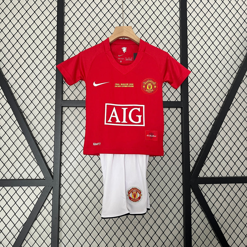 MANCHESTER UNITED ESPECIAL FINAL CHAMPHIONS LEAGUE I 07/08 KIT ENFANT (RÉTRO)
