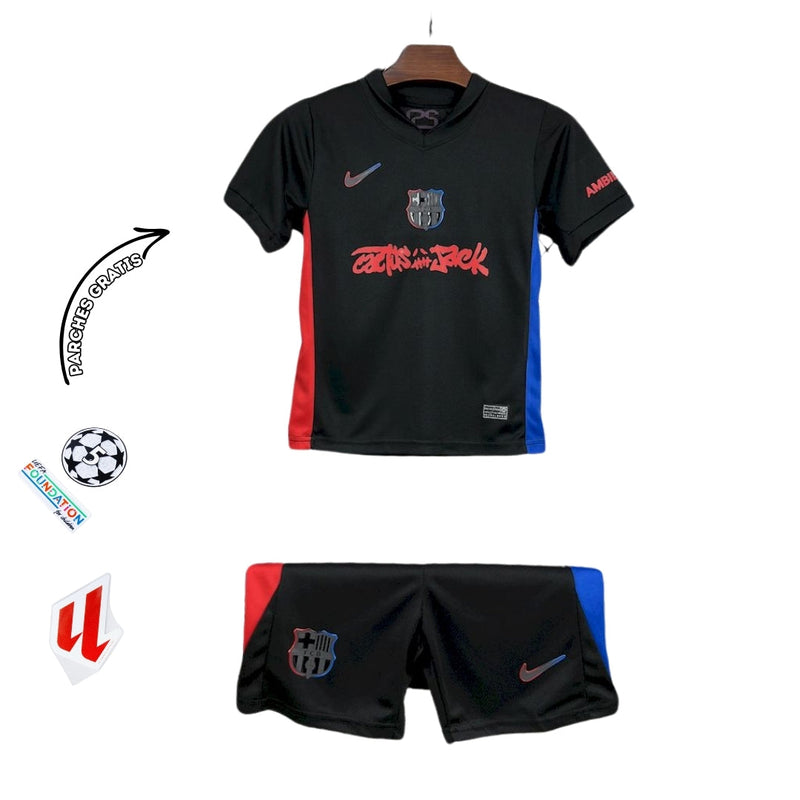 BARCELONA II x TRAVIS SCOTT CACTUS JACK NEGRA 2025 EDICIÓN LIMITADA KIT ENFANT