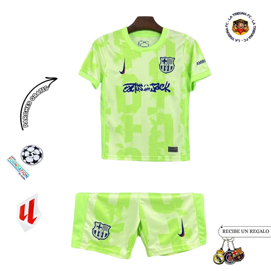 BARCELONA x TRAVIS SCOTT CACTUS JACK VERDE 2025 EDICIÓN LIMITADA KIT ENFANT