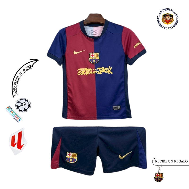 BARCELONA x TRAVIS SCOTT CACTUS JACK 2025 EDICIÓN LIMITADA KIT ENFANT
